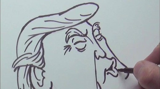 'Massive hair' and 'really, really orange skin': How to draw Donald Trump – with Telegraph cartoonist Bob Moran. Read more: https://www.telegraph.co.uk/men/fatherhood/massive-hair-really-really-orange-skin-primary-school-children/ | The Telegraph