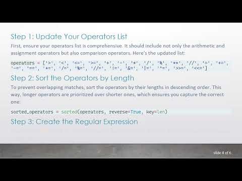 How to Extract Operators from a String in Python Using Regular Expressions