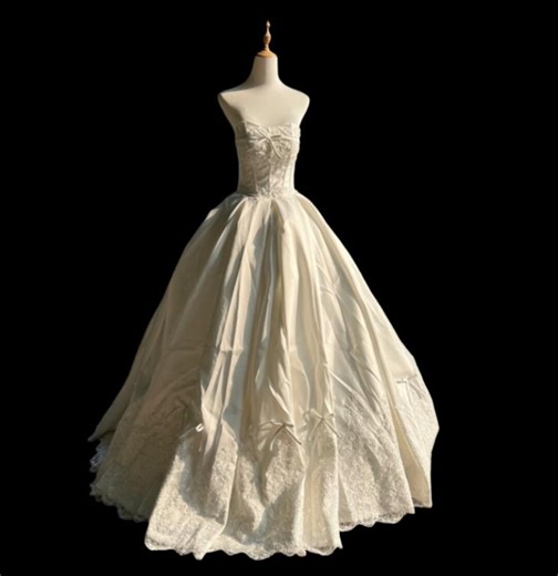 Luxury White &ivory Wedding Dress Vintage Princess Customize Handmade Lace Pearl Bride Gowns - Etsy