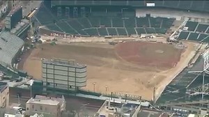 Less than a month away from Opening Day, Cubs fans! Skycam9 flew over Wrigley Field this afternoon and got a look at the construction progress. | WGN TV