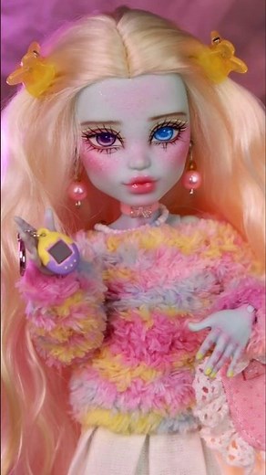 making of tamagotchi fan monster high doll #customdoll #dolls #diy #ooak