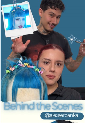 Replying to @Alex Şerban behind the scenes cu un invitat special 💇🏻‍♀️💙 @Alex Şerban #behindthescenes