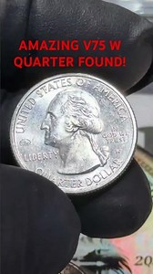 I Found a Rare V75 W Quarter at Night Live! #coin #money #shortvideo