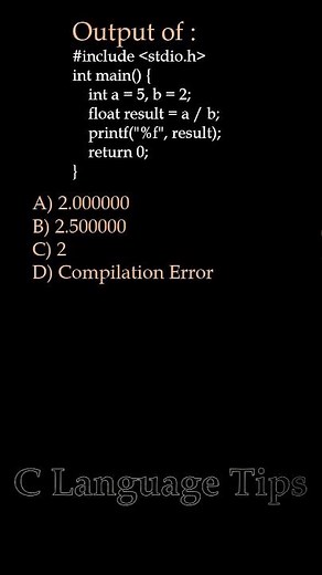 C Language Q&A Series (Q21) | C Programming Basics Explained | #shorts