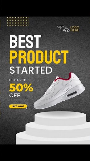 Shoe Poster Design in Canva | Eye-Catching Sneaker Advertisement Poster Tutorial for Beginners
