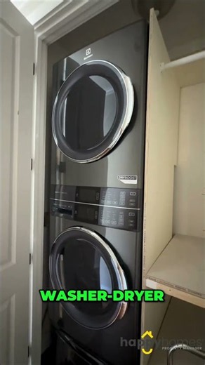 Stackable Washer Dryer Combo: Smart Laundry Solution #shorts