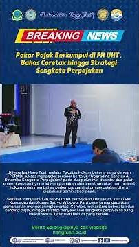 Pakar Pajak Berkumpul di FH UHT, Bahas Coretax hingga Strategi Sengketa Perpajakan