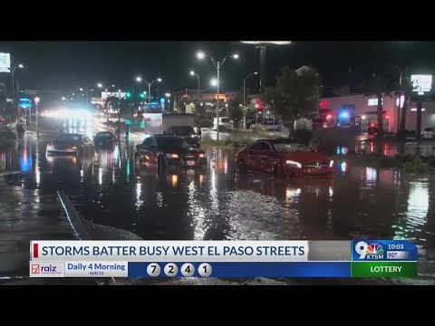 Monsoon storms continue to flood busy El Paso streets
