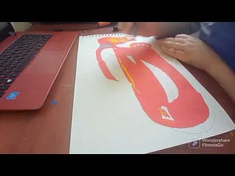 Comment Dessiner Flash McQueen (Cars) rusteze