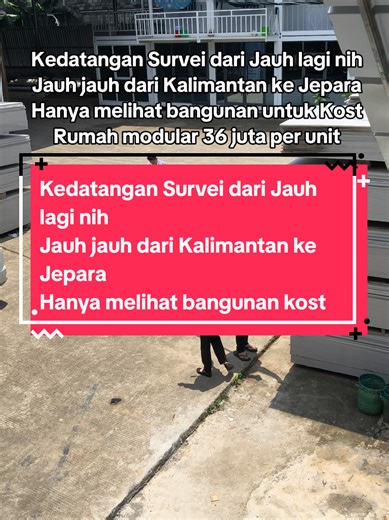 Kedatangan Survei dari Jauh lagi nih Jauh jauh dari Kalimantan ke Jepara Hanya melihat bangunan untuk Kost Rumah modular 36 juta per unit mau survey atau konsultasi order rumah modular bisa hubungi nomor WA 0857-7487-4391 (Ristyn) Alamat: Jl. Kyai Kathi Desa Ngesong No.168, Kecapi, Kec. Tahunan, Kab. Jepara, Jawa Tengah📌📌 #modular #modularhomes #modularhouse #rumah #rumahmewah #rumahminimalis #rumahviral #rumahimpian #container #containerhouse #fypシ゚ #foryou #foryoupage #4u #fypppppppppppppppp