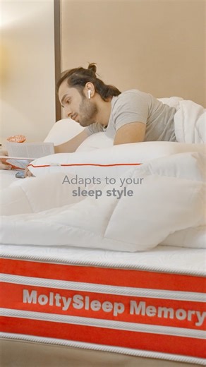 7.6K views · 39 reactions | Crafted to adapt to your body, MoltySleep Memory mattress conforms to your body for unmatched support, eliminating pressure points for a deeply restorative sleep. Shop Now: https://moltyfoam.com.pk #MoltyFoam #MoltySleep #MemoryFoamMagic #RestorativeSleep #PressureRelief #BetterSleepStartsHere #ShopNow | Master MoltyFoam | Facebook