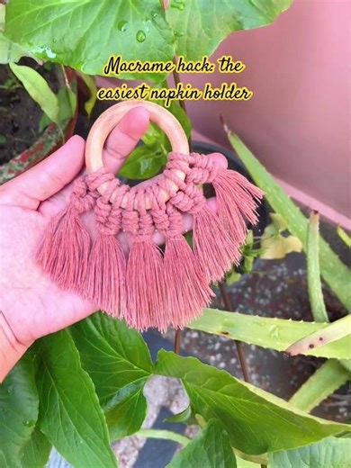 😧 easiest macrame napkin holder #diy #viral #macrame #handmade #shortsfeed #shorts #jhalaksoni