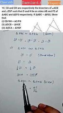 CLASS 10 Maths Ch 6 | Ex 6.3 Qno 10 | Triangles | NCERT #uppalmathematics
