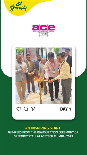 Catch a glimpse of highlights from the inauguration of the Greenply stall at ACETECH 2025, where innovation took shape through ideas.🤝✨ A perfect start to the days of creativity to follow.🏡😇 | Greenply Plywood
