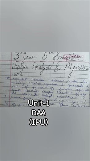 Watch the complete Data Analysis & Algorithm Unit-1(IPU) in one shot on my channel.. #ipu #studikk