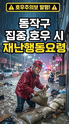 ☔Protecting Dongjak-gu Safety! Emergency Response Tips for Heavy Rain🚧 #HeavyRain #Downpour #Mons...