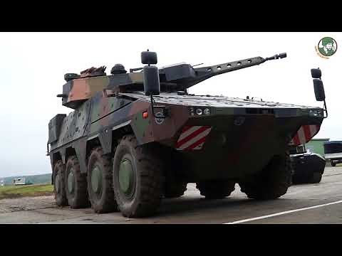 Boxer 8x8 armoured with Lance turret Rheinmetall infantry system demonstration Unterlüss Germany
