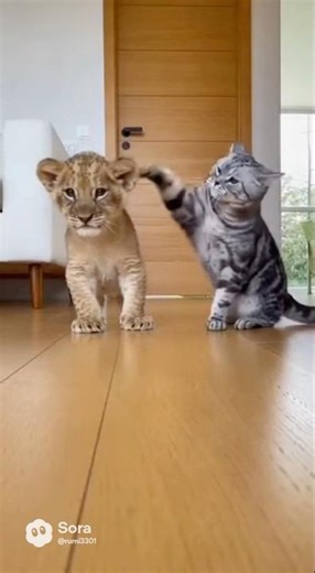 The moment the cat realized… she messed up 🐾😨
