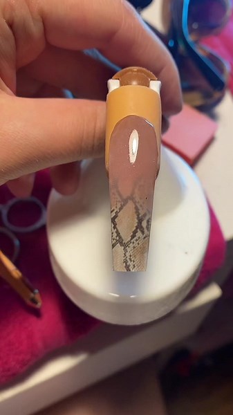 #snakeprint #snakeskin #nailtech #foryoupage #viral #begginernailtech #15 #polygel