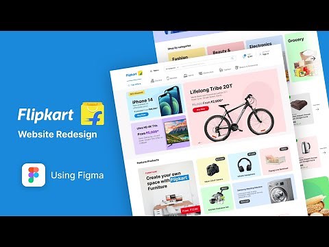 Flipkart Home Page Redesign | E-commerce Website | UI/UX Design | Figma