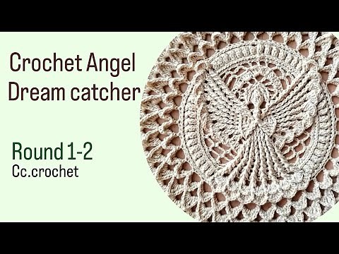 how to crochet mandala angel for beginners Round 1-2 , dreamcatcher