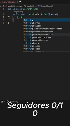 Usar un String en java #java #programming #lenguajedeprogramación
