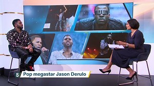 4.2K views · 55 reactions | Pop icon Jason Derulo is back on UK soil with new music on the way! The singer tells 5 News that he now runs his songs through his "brutally honest" three-year-old son. | Channel 5 News | Facebook