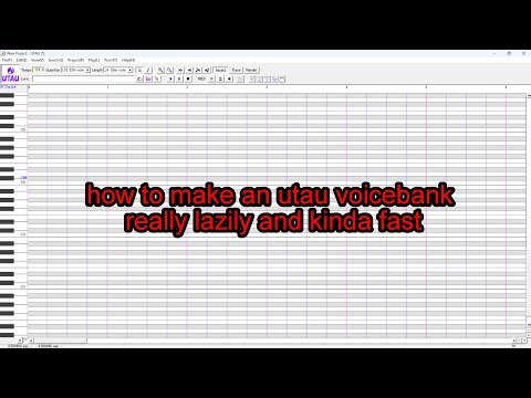 how to make an utau voicebank really lazily and kinda fast