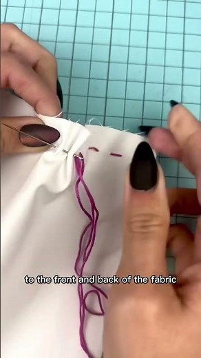 The Running Stitch is a basic hand sewing stitch with several uses including basting and gathering