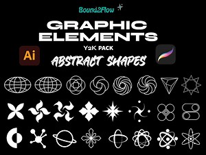 Y2K Abstract Shapes Graphics Pack | 24 Assets for Clothing | Graphic Design | Streetwear Start-up | Clothing Brand Assets - Etsy