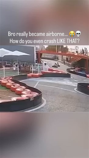 Car Crashes on Instagram: "Go-karting is all fun until someone unlocks FLIGHT MODE 😭💨 ➡️ Driver comes in way too hot around the corner ➡️ Kart hits the barrier and LAUNCHES into the air ➡️ Workers sprinting in like it’s a pit-stop emergency 👇 Who’s letting their friend drive after THIS? 👀 Ever seen someone crash a go-kart like they’re in Mario Kart? Follow @carndashcrash for daily road madness 🚗💥 #dashcam #gokartfail #kartcrash #drivingfails #crazydrivers #instantkarma #viralvideo #carcras