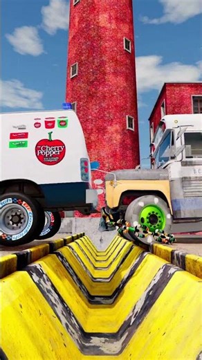 Cement Truck vs The Deadly V-Pit! 🏗️⛓️ | BeamNG.drive