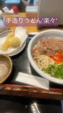 I went to the popular "Tezukuri Udon Rakuraku" and it was incredibly delicious. [#FoodPorn]