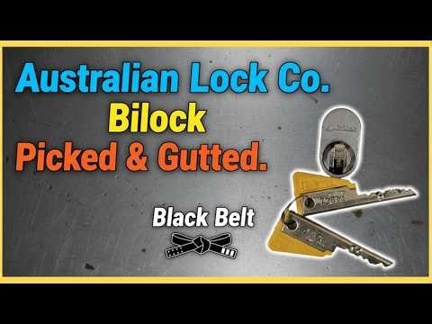 Australian Lock Co. Bilock Picked & Gutted (Black Belt)