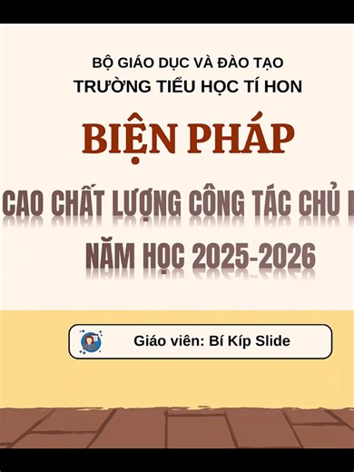 Mẫu slide báo cáo biện pháp thi giáo viên giỏi #giaovien #powerpoint #slide #giaovientieuhoc