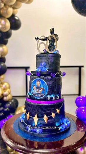 Black Panther Cake #shorts #birthdaycake #baker #explore #inspiredwithcakes