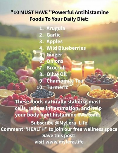 10 histamine-fighting foods you need NOW! 👇 #healthtips