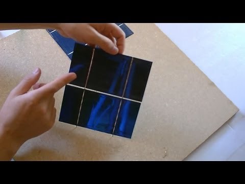 How to make a Solar Panel - First Step: Solar Cell "Tabbing" - How to "Tab" Solar Cells