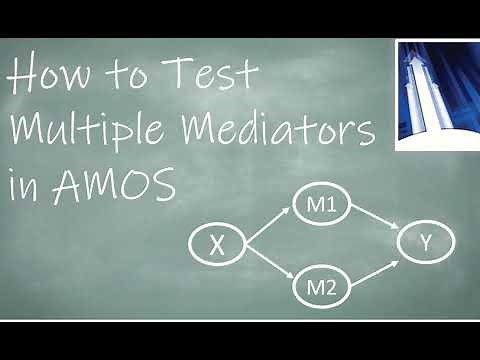How to Test Multiple Mediators using AMOS (Structural Equation Modeling)
