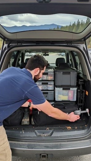 This trunk packing hack saves SO much space #packingTips #travel