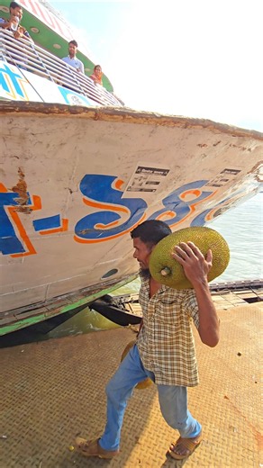 Passenger boarded the launch with jackfruit at the last minute. #launch #automobile #cargoconnect...