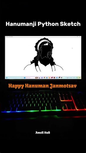 Hanumanji Python Sketch #python #coding