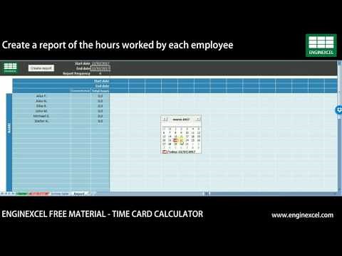 Time Card Calculator | EnginExcel Free Spreadsheets