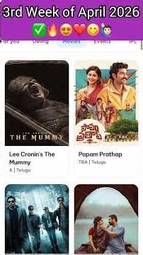 8 New Movies Releasing in Theatres 😱 Ongole 3rd Week of April 2026 Friday Box Office 💥