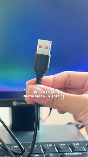 Data Cable 3in1 Fast Charging Output 2.4A Material: PVCT👇🏻 #vdenmenv