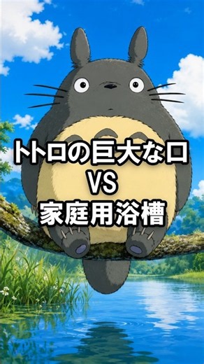 トトロが最大まで口を開けたら浴槽より大きい？体のサイズから考える比較雑学｜歯の雑学 806 #クイズ #歯科 #雑学 #豆知識