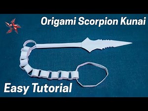 Origami Scorpion Kunai 🦂 Easy Paper Ninja Weapon Tutorial | #NinjaOrigami #diy #paperart