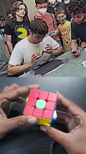 I make dot pattern before solve cube #shorts