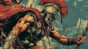 The crowd goes silent as a valiant gladiator, with nothing but a net and trident, takes on a fierce and heavilyarmed opponent in a thrilling fight to the death. Fantasy animation