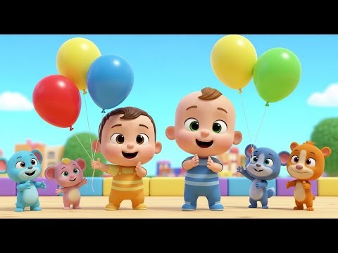 Baby Learns Colors with Balloons 🎈 Fun Educational Song